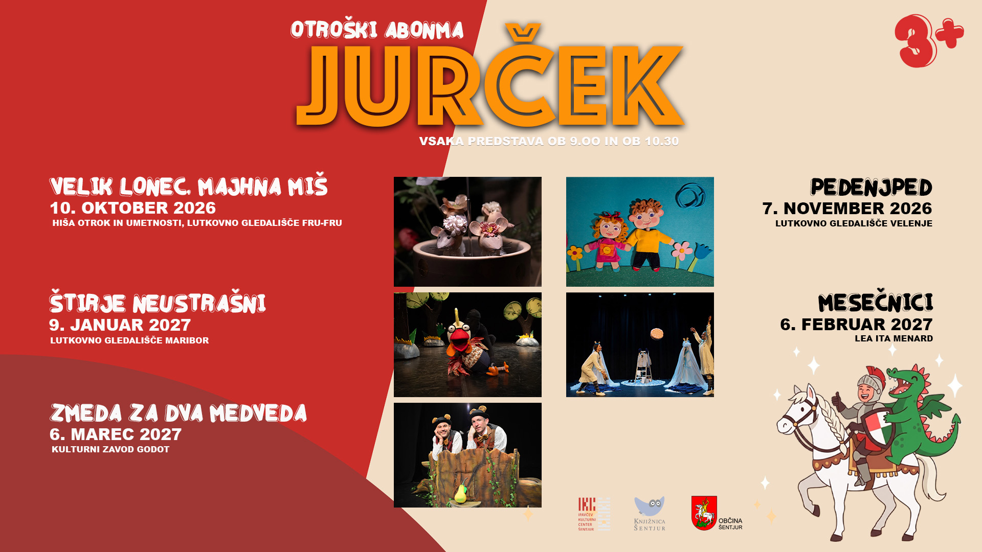 Otroški abonma Jurček (1 abonmajska vstopnica)